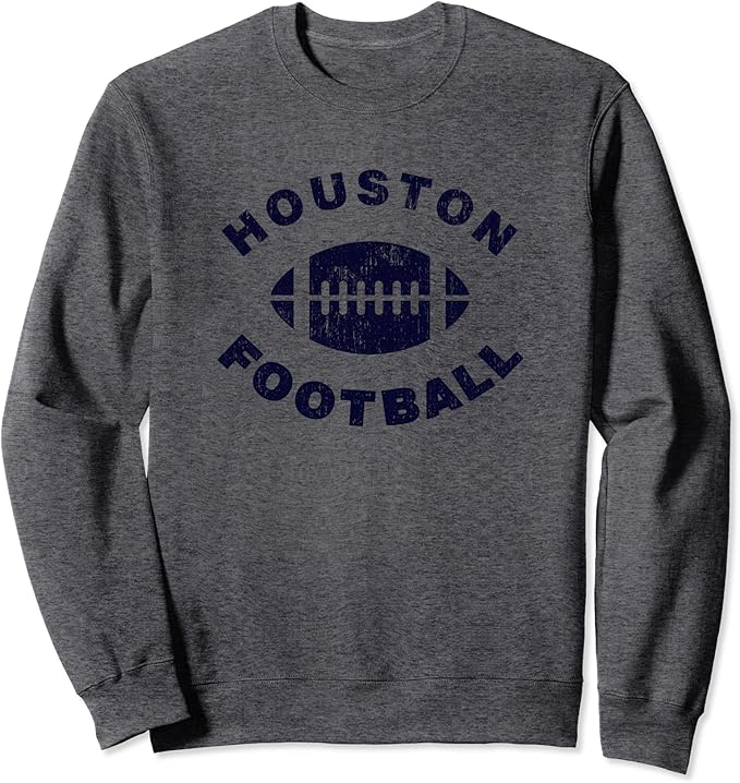 Houston Retro Vintage Distressed Football Sports Design